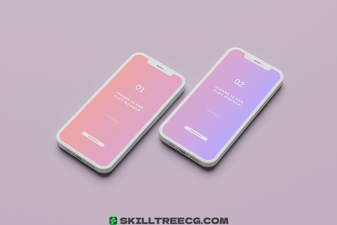 图片[2]-Phone 12 Pro Clay Mockup（826720）-技能树